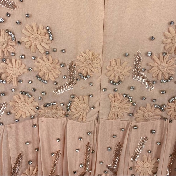 Jenny Yoo 'Blaire' Blush Sleeveless Embellished Dress Small - Picture 11 of 16